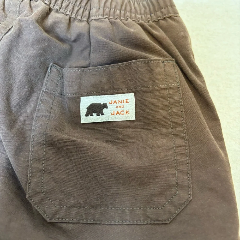 Janie and jack Boy’s Brown lined pants Joggers‎ Relaxed Fit Size 12-18 Months